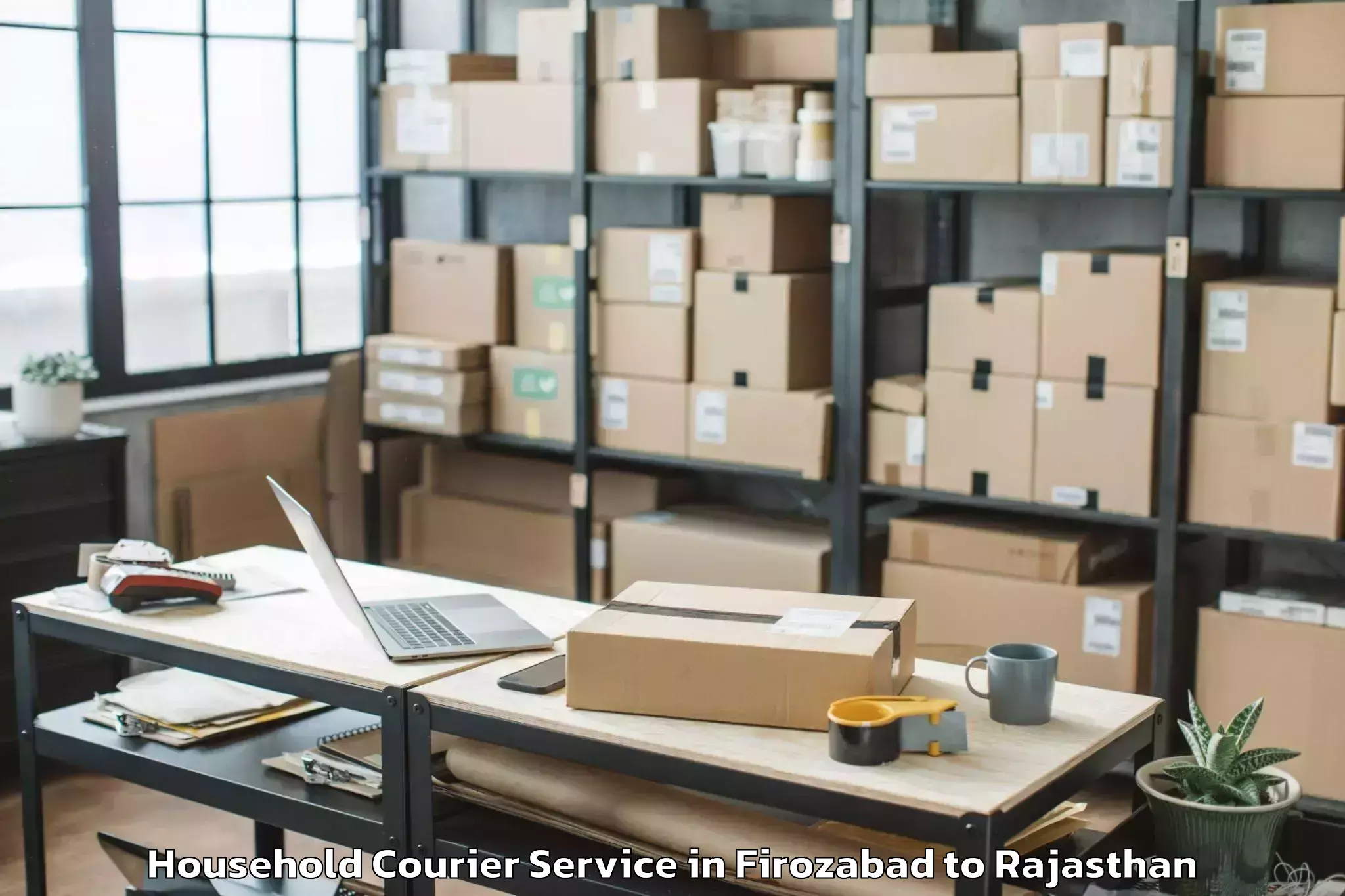 Book Your Firozabad to Vallabhnagar Household Courier Today